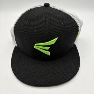 New Era 9FIFTY Easton Trucker Hat Black White Snapback Neon Green Logo